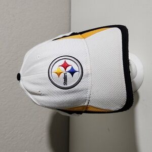 Steelers Circle Hat NFL Mens Fitted small med distressing New Era field training